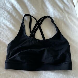 BLACK LULULEMON ENERGY SPORTS BRA SIZE 4